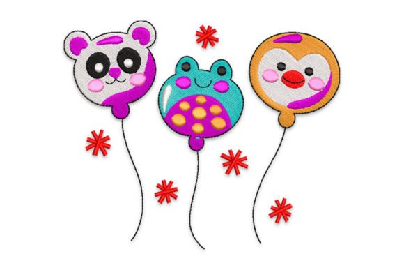 Cute Animals in Colorful Balloons
