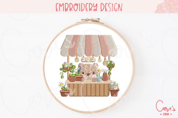Cute Flower Shop: A Charming Embroidery Design for Meaningful Gifts