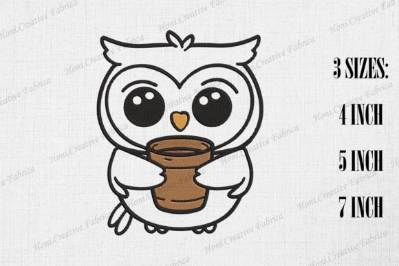Cute Owl Loves Coffee