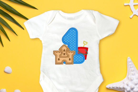 First Summer Sand Castle 1 Applique