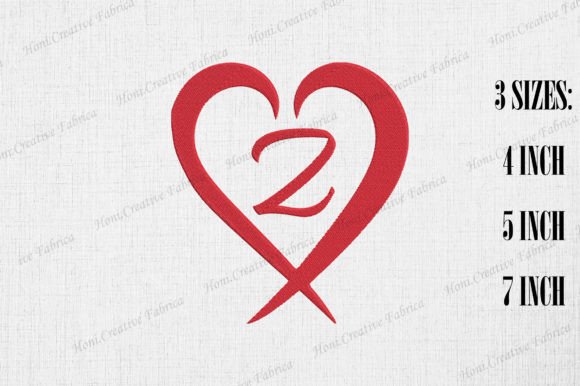 Letter Z with Heart Valentine’s Day