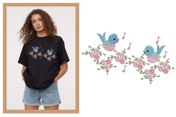 Musical Birds: A Boutique Sweatshirt Embroidery Review